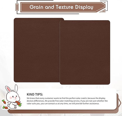KING MOUNTAIN Leather Repair Patch,2 Packs 9 x 11 Inches self Adhesive Leather Repair Tape for Damaged Leather Furniture, Sofa Seating,Car Seats, Leather Goods(Medium Brown)