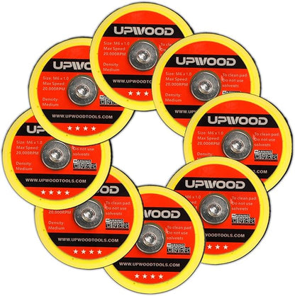 UPWOOD 8 pcs 2 inch M6 Thread Hook and Loop Backing Pad for Mini Air Sander Polisher