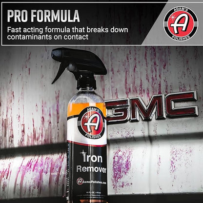 Adam's Iron Remover (16oz) - Iron Out Fallout & Stop Rust Remover Spray for Car Detailing Removes Iron Particles in Auto Paint, Wheels, Motorcycle, RV & Boat - Use Before Clay Bar, Wax or Car Wash
