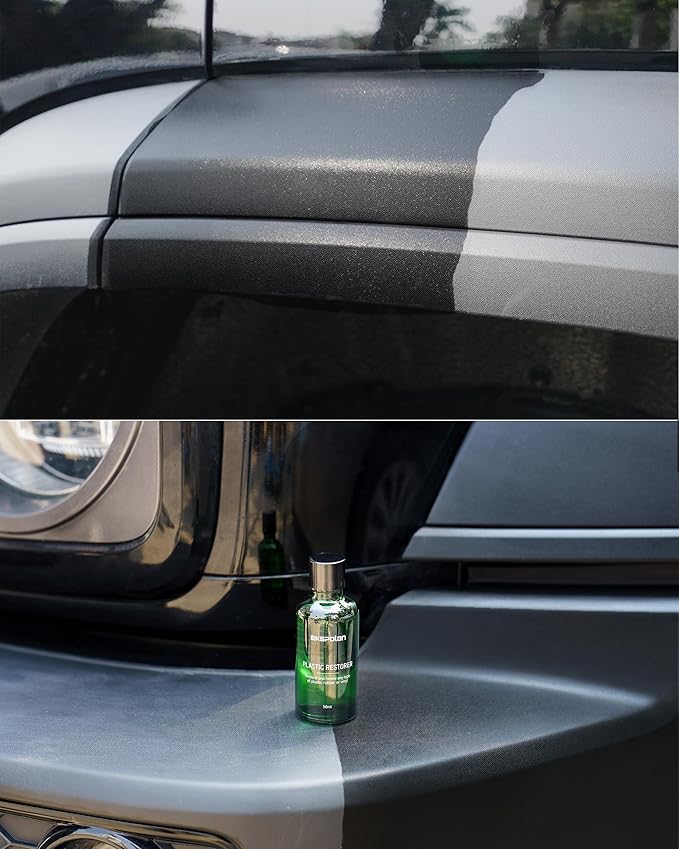 EKSPOLAN Plastic Trim Restorer for Cars 1.69 OZ (50ML), Black Trim Restorer,Hydrophobic Trim Ceramic Coating,Lasting Up to 12 Months+ with UV Protection,Restore Automotive Exterior Protectant