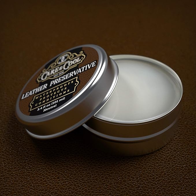 Care & Cool Ultimate Leather Conditioner and Protector (3.4 oz). Waterproofs, Restores, and Heals Your Shoes, Boots, Purses, Jackets, Couch, and Furniture. Setting The Standards Since 1976.