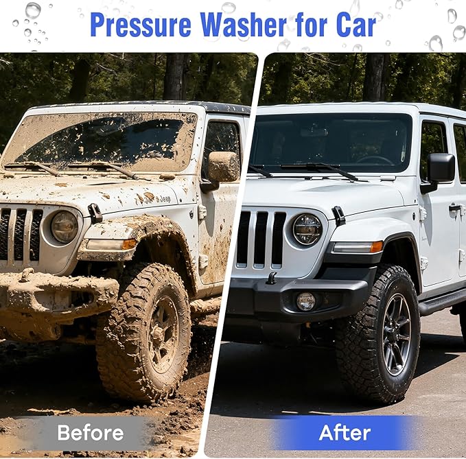 Pressure Washer, Washer with 4 Quick Connect Nozzles, Pressure Cleaning Machine with Foam Cannon for Cars/Fences/Driveways/Patios/Home Cleaning, Pallet of Product