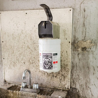 Eagle Grit Heavy Duty Industrial Hand Cleaner Wall Mount Bundle - (1 Gallon Wall Mount Refill Jug Of Eagle Grit Hand Cleaner & Wall Mounted Soap Dispenser)