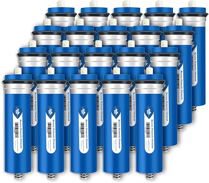 Membrane Solutions 500 GPD RO Membrane 3.0"x12" High Flow Reverse Osmosis Membrane Replacement for RO Water Purifier System, Maple Sap Syrup and Aquariums (20 Pack)