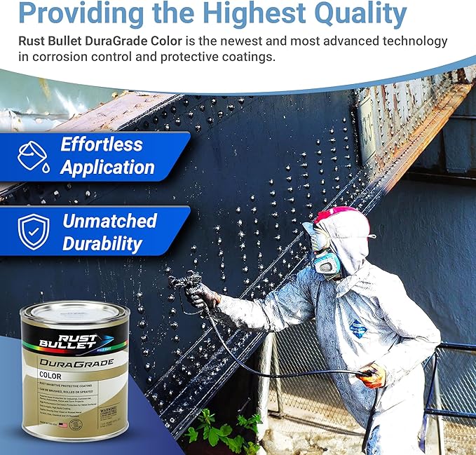 RUST BULLET DuraGrade Color - Blue - 5 Gallon - Advanced Technology Corrossion Control, Rust Inhibitor & Protective Coating, Exceptional Adhesion, UV Resistant