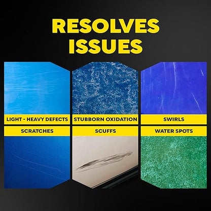 Meguiar’s Marine/RV One Step Compound, M6732, Removes Oxidation, Stains, Scratches, and Water Spots, Restores Color and Shine to Fiberglass Gel Coat Finishes, Christmas Gift Ideas for Car Dads, 32 Oz