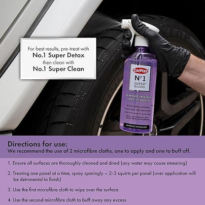 CarPlan No.1 Car Polish Wax, Super Gloss Sealant Kit, 21 Fl Oz
