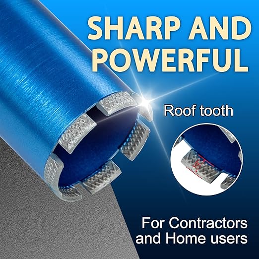 SALI Wet Diamond Core Drill Bits 14"/358mm Diameter, 15"/380mm Drilling Depth Concrete Core Drill Bit, 1-1/4-7" Thread Core Bit Turbo Laser-Welded Segments with Rebar, Brick, Block, Masonry, Stone