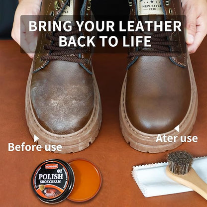 WERNMIND Mink Oil White Saddle Soap Leather Cleaning Boots Shoe Cleaner Leather Conditioner Boot Cace Kit