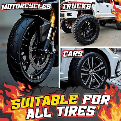 Salty Captain Tire Shine 16.9oz – Tire Shine Spray for Long-Lasting Gloss – Water-Based Formula with UV Shield – Safe for Cars, Trucks, Motorcycles, RVs & More – Non-Greasy & No Sling, Easy to Apply