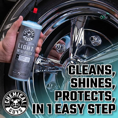 Chemical Guys SPI_404_16 Light Metal Polish (Works on Chrome, Stainless Steel, Aluminum & More), 16 fl oz
