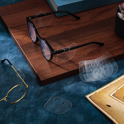 Oudain Clear Glasses Safety Side Shields Plastic Protector Shield for Glasses Slip on Side Guards Fit Most Frames