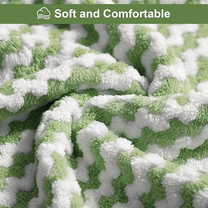 JOYMOOP Microfiber Cleaning Cloths – 18 Pack, 10" x 10", Green – Reusable, Lint-Free, Super Absorbent Towels for Kitchen, Car, and Household Cleaning