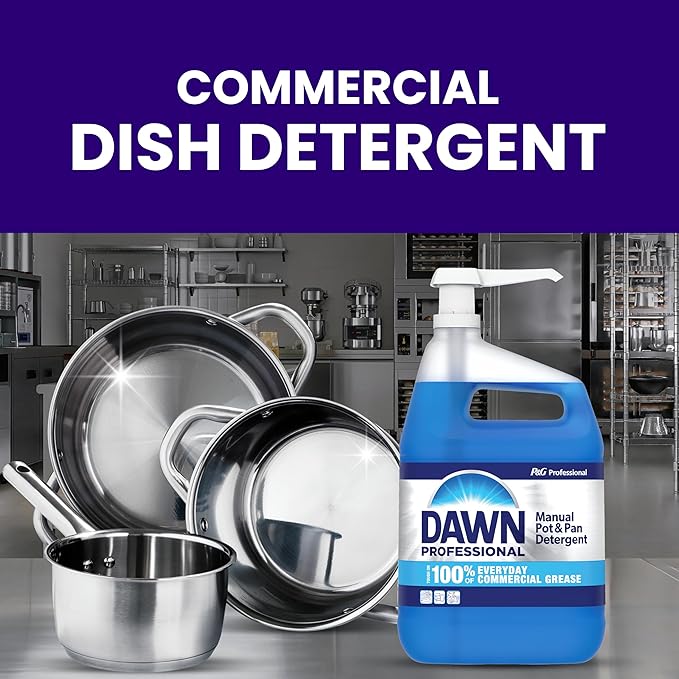 Dawn Professional Pot and Pan Detergent, Regular Scent, 3.8l (Case of 4)