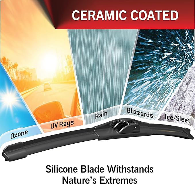 TRICO Signal Premium Silicone 22” + 20” Automotive Replacement Windshield Wipers Beam Blades with Exclusive Predictive Performance Indicator and 3X Longer Life for Select Vehicle Models, 2 Pack