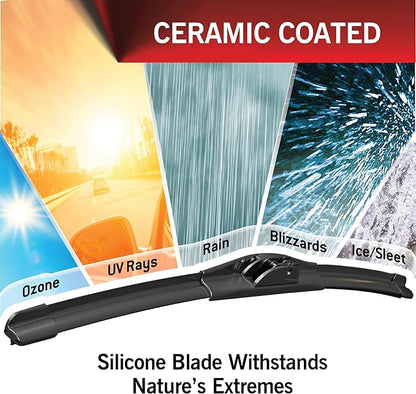 TRICO Signal Premium Silicone 20” + 20” Automotive Replacement Windshield Wipers Beam Blades with Exclusive Predictive Performance Indicator and 3X Longer Life for Select Vehicle Models, 2 Pack
