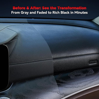 BlackBoost Black Restorer - for Car Interior Dash, Exterior Trim, Bumpers & More on Plastic, Rubber, Vinyl | Deep Penetrating Formula, UV Protection