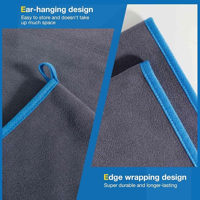 71"X 24" Extra Large Microfiber Towel for Car,Ultra Absorbent Car Washing Cloth,Designed Specifically for Fast Drying Cars,No Shedding,No Streaks, Scratches or Water Spots (Grey)