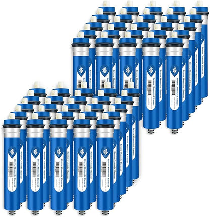 Membrane Solutions 150 GPD Reverse Osmosis Membrane 12" x 2" RO Membrane Water Filter Replacement Fits Under Sink RO Drinking Water Purifier System, 50-Pack
