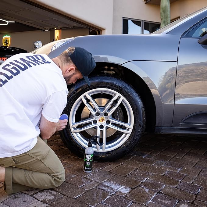 Tire GSS – XiO2™ Tire Shine Spray with Graphene Forms Tri-Molecular Bond to Rubber – Water-Resistant, Long-Lasting Protection – Satin Black Finish – Easy, No-Sling Application with Applicator Pad