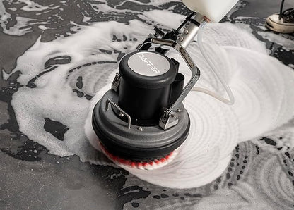 10" Heavy-duty Multi-Functional Floor Buffer Polisher Machine - Clean, Buff, Scrubb and Polish with Ease! Ideal for Carpets Too! Includes Optional Solution Tank, 2 Brushes and 3 Scouring Pads