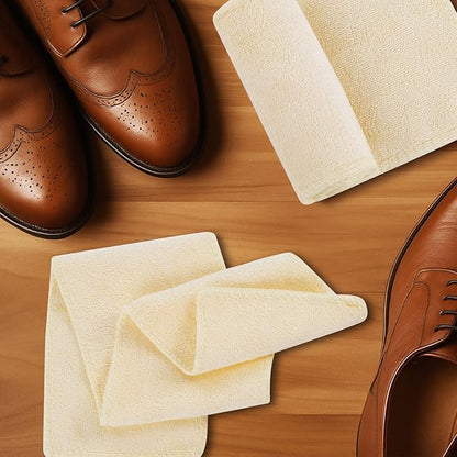 10 Pcs Shine Shoes Cloth Kit Polish Dauber Applicators Cleaning Leather Shoes Boots Microfiber Care Cloths Suede Cleaner