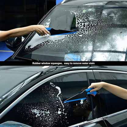 EHDIS Vinyl Wrap Tool Kit with Window Tint Bulldozer Squeegee Long Handle Scrubber Paddle Squeegee,Small Quarter Window Scraper for Car Wrapping,Graphics,Decal Installation