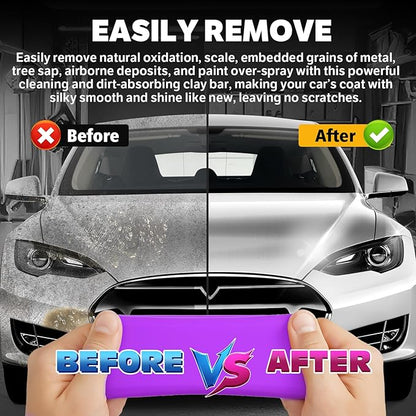 XPERTCHEMY Car Clay Bar 4 Pack 400g(4x100g), Auto Detailing Premium Grade No Scratch Magic Clay Bars Cleaner Kit with Washing and Adsorption Capacity for Car Auto SUV, RV, Truck, Purple