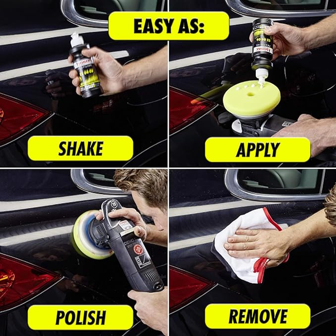 SONAX EX 04-06 Dual Action Polishing Compound | One-Step Medium Cut & High Gloss Finish | Removes Swirls, Water Spots & Oxidation | DA Polisher Safe | Silicone-Free & VOC Compliant | 242300 | 1 Liter