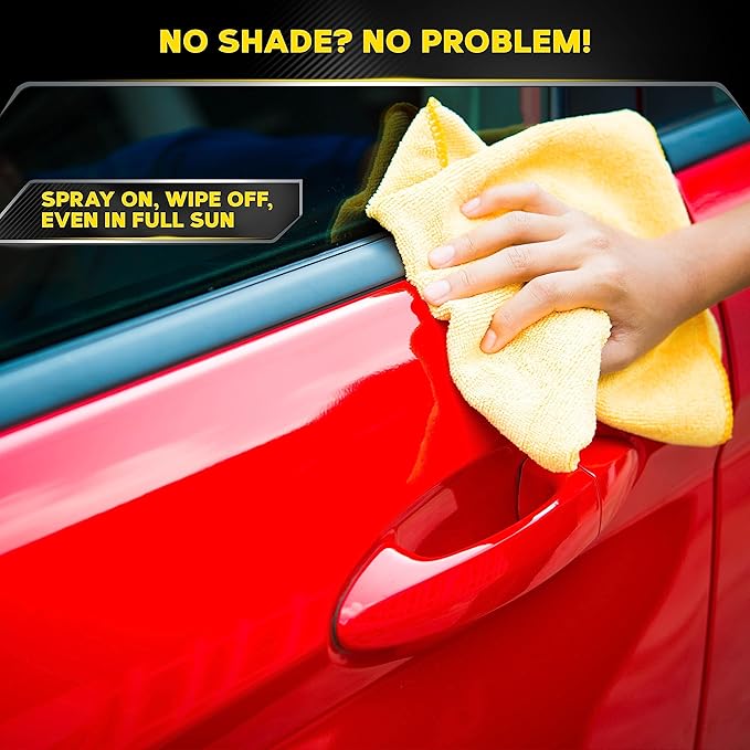 Meguiar's G7716 Gold Class Carnauba Quik Wax, Special Blend for Richness and Shine, Clear Coat Safe Meguiar's Quik Wax, Spray That Leaves Lasting Results Without Residue, 16 Oz
