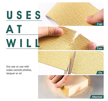 S SATC 100 Grit PSA Longboard Sandpaper 20 Yard Long Continuous Roll, 2-3/4" Wide Self Adhesive Stickyback Sanding Sheets for Automotive, Hand Sanding Blocks,Woodworking, Metal, Plastic