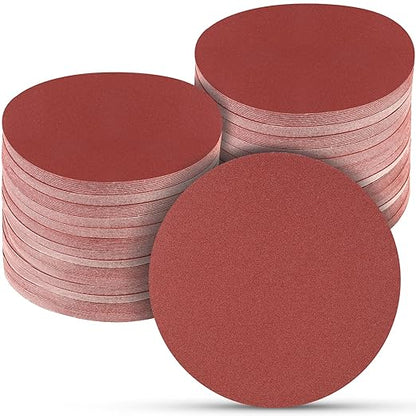100 PCS 6 Inch Sanding Discs 600 Grit Hook and Loop Sandpaper, Round Orbital Sand Paper Discs for Sander