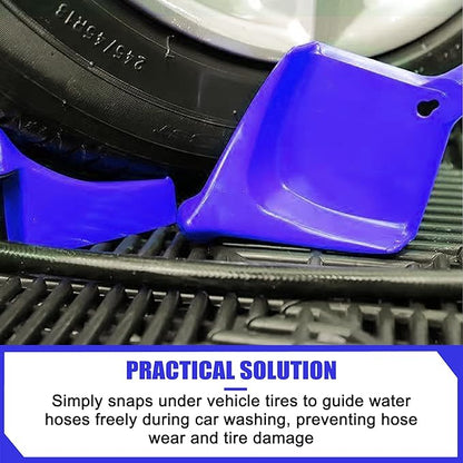 4 Pack Car Hose Guide, Upgraded and Enlarged, Tire Hose Roller for Car Washing, Plastic Detailing Tool to Prevent Pressure Washer Hose from Getting Stuck Under Wheels