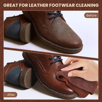 10 Pcs Shine Shoes Cloth Kit Polish Dauber Applicators Cleaning Leather Shoes Boots Microfiber Care Cloths Suede Cleaner