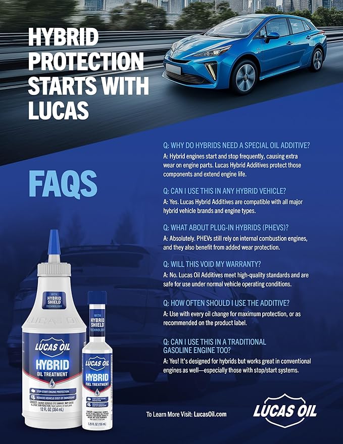 Lucas Oil 10996 Hybrid Fuel Treatment w/HybridShield™ - 5.25 Ounce (Pack of 24)