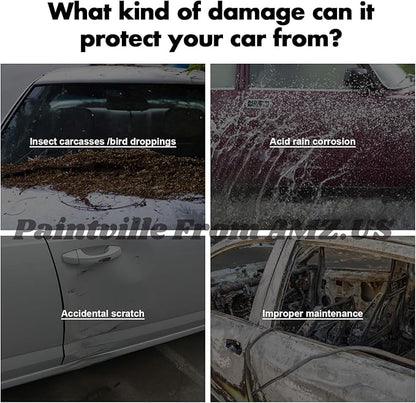 Paintville for Tesla Model Y 2020-2024 TPU PPF HD Clear Paint Protective Film Custom Fit Anti Scratch Self Healing Shield Guard Tesla Finishing Accessories for Headlight Fog Light
