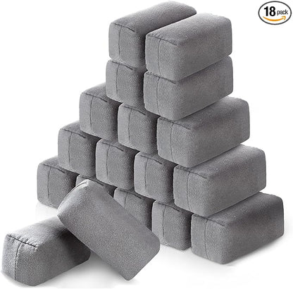 Riakrum 18 Pack Microfiber Applicator Pads Suede Car Detailing Sponge Ceramic Coating Applicator Pads Coating Sponge for Cars Graphene Metal Plastic Trim Ceramic Spray Applying Wax(Gray)