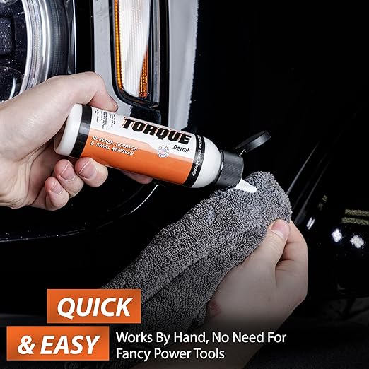 TORQUE DETAIL Reverse Car Scratch Remover & Paint Scratch Repair - Removes Water Spots & Paint Swirls - Fix Deep Scratches & Polish with All-in-One Paint Correction Compound That Works by Hand