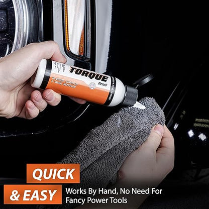 TORQUE DETAIL Reverse Car Scratch Remover & Paint Scratch Repair - Removes Water Spots & Paint Swirls - Fix Deep Scratches & Polish with All-in-One Paint Correction Compound That Works by Hand