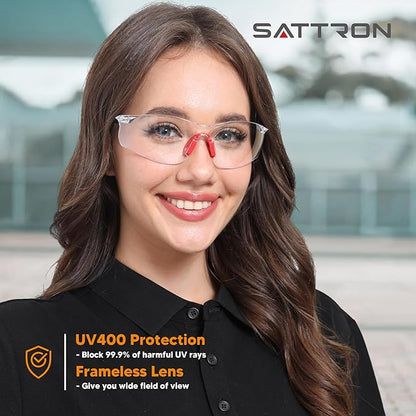 Clear Safety Glasses 12 Pack, Protective Eyewear UV Protection ANSI Z87.1, Safety Goggles Scratch & Impact Resistant, Eye Protection with Nose Pads for Men & Women Construction, Shooting, Lab Work
