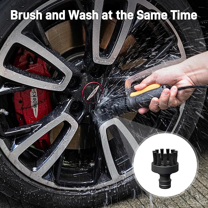 Teslong Portable Electric Pressure Washer with 12L Tank, Foldable Design, 4-in-1 Nozzle, Type-C Charging, 10L Water Storage Bag, Cordless Power Washer for Outdoor Camping, Gardening, and Pet Grooming