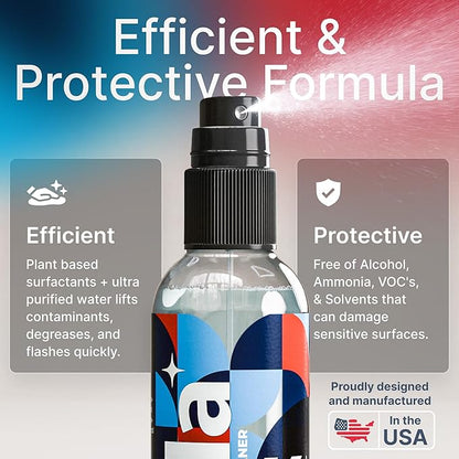 Koala Eyeglass Lens Cleaner Spray Kit | (2x) 8oz + (1x) 2oz Glasses Cleaner Bottle + (3x) Microfiber Cloth | Alcohol Free Eyeglasses, Screen, and Camera Cleaning Kit (6 Piece Set)