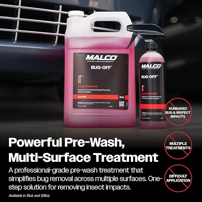 Malco Bug Off - Easy Removal from Auto Paint, Glass, Metal and Plastic Surfaces / 1 Gallon (107801)
