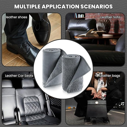 10 Pcs Shine Shoes Cloth Kit Polish Dauber Applicators Cleaning Leather Shoes Boots Microfiber Care Cloths Suede Cleaner