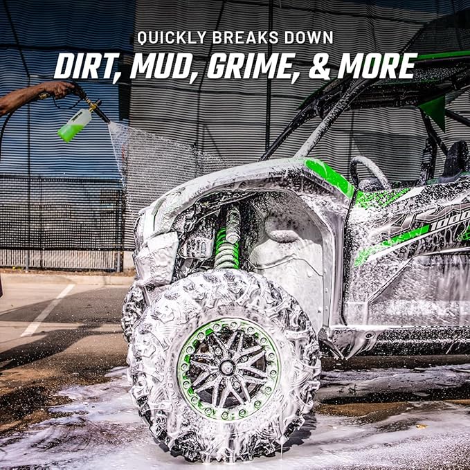 Slick Products Total Off-Road Wash Super Concentrate – Thick Foaming Car Wash Soap with Hybrid-Ceramic Formula for Dirt Bikes ATV UTV Trucks Jeeps and More – Foam Cannon Ready – 32 oz