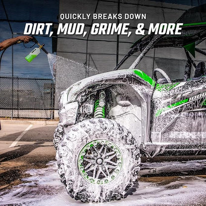 Slick Products Total Off-Road Wash Super Concentrate – Thick Foaming Car Wash Soap with Hybrid-Ceramic Formula for Dirt Bikes ATV UTV Trucks Jeeps and More – Foam Cannon Ready – 16 oz