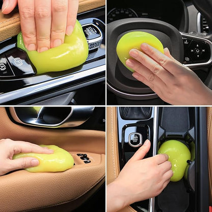 TeSabMi Car Cleaning Gel 160G - Reusable Dust Slime for Car Vents/Keyboard/Console, Interior Cleaner Putty, Gifts for Women Men