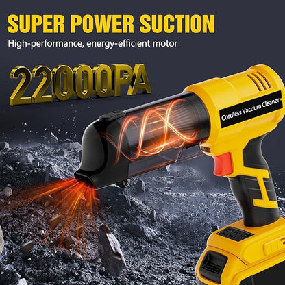 3 in 1 Cordless Handheld Vacuum Compatible with Dewalt 20V Battery, 22000Pa Suction Car Vacuum Portable for Quick Cleanups in Vehicles,Workshops,Homes and Offices(No Battery)