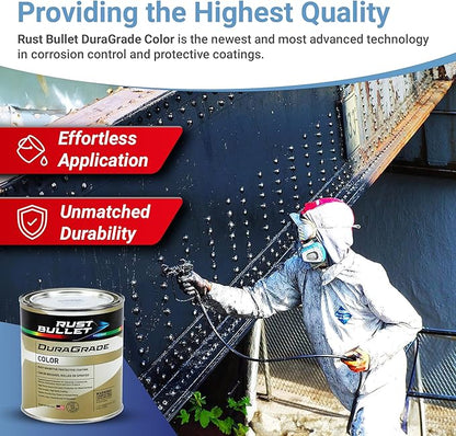 RUST BULLET DuraGrade Color - Red - 1 Quart - Advanced Technology Corrossion Control, Rust Inhibitor & Protective Coating, Exceptional Adhesion, UV Resistant
