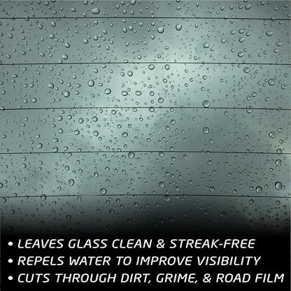Formula 1 Glass Cleaner with Rain Repellent - Windshield Cleaning Spray for Streak-Free Finish, Improve Visability in Rain, Snow, or Sleet, 23 oz.